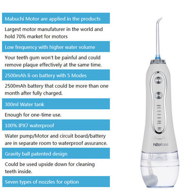 Electric Portable Rechargeable Water Flossers Cordless For Teeth