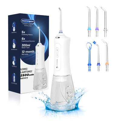 Powerful Pulsation Water Flosser 2500mAh Battery Cordless Oral Irrigator Dental