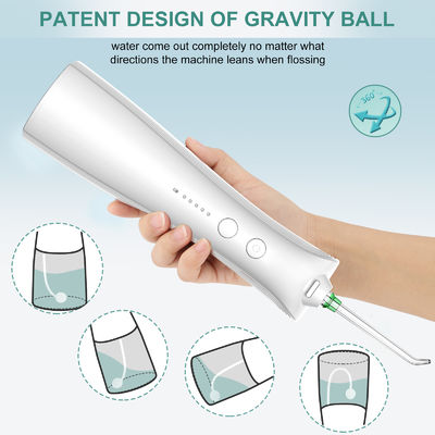 Portable Cordless Dental Water Flosser Teeth Cleaning with 5 Nozzle Tips 2500mAh Lithium-ion Battery